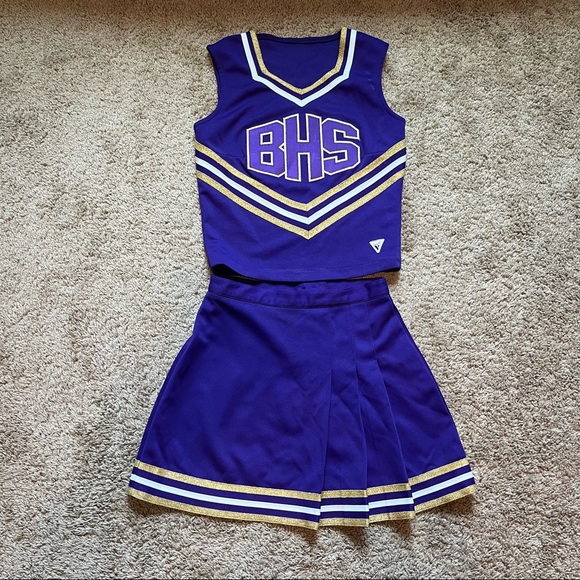 Varsity Other - purple / gold / white Varsity real authentic high school cheerleading uniform